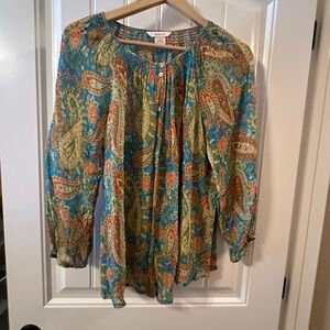 Sundance Multicolor Paisley Blouse